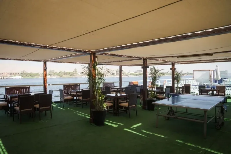 Commodore Nile Cruise relaxing on sundeck during Nile sailing
